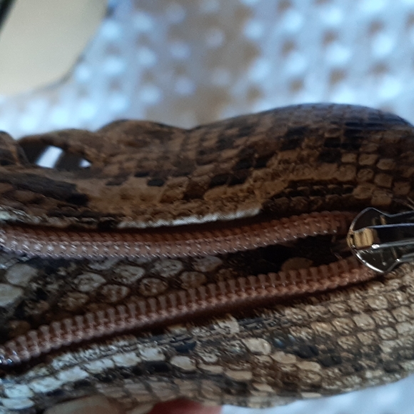 Snakeskin Strappy Sandals with Heel - Picture 5 of 5